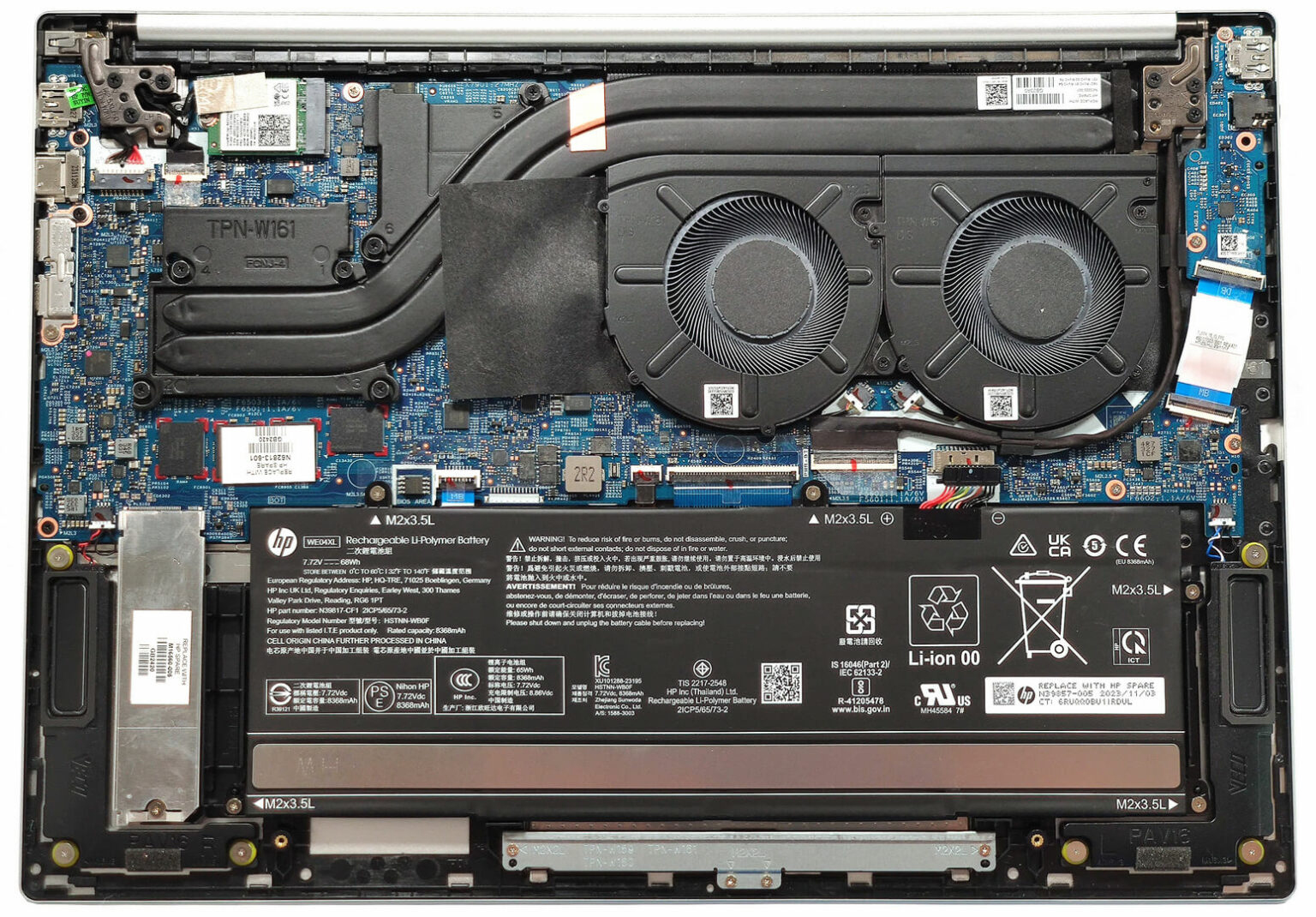 Internal Photo of HP Book Pro16 2023 16-ab TPN-W161 LCD Rear Top Lid Back Cover A case silver (HP 16-ab)